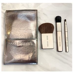 Bobbi Brown Mini Brush Set with Leather bag.